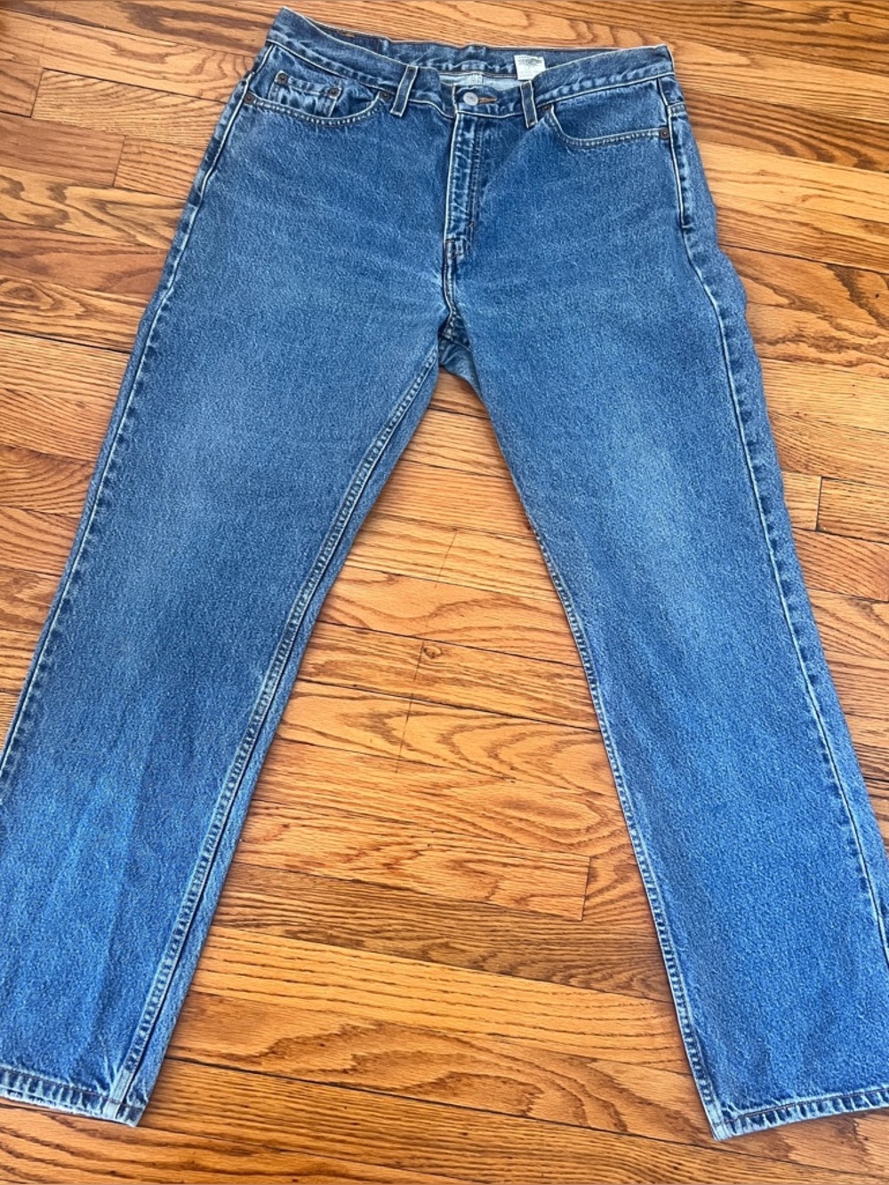 Vintage Levi's‎ 505 Women's 31x32 Jeans Lower Rise Straight Leg Blue Denim 00s